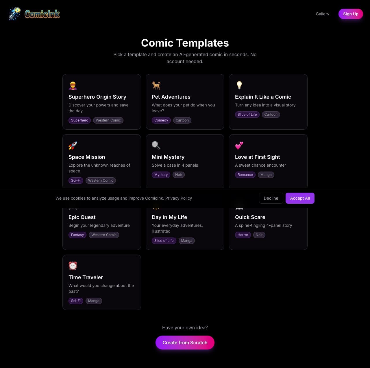 Turn Your Story into Manga — Free AI Tool
