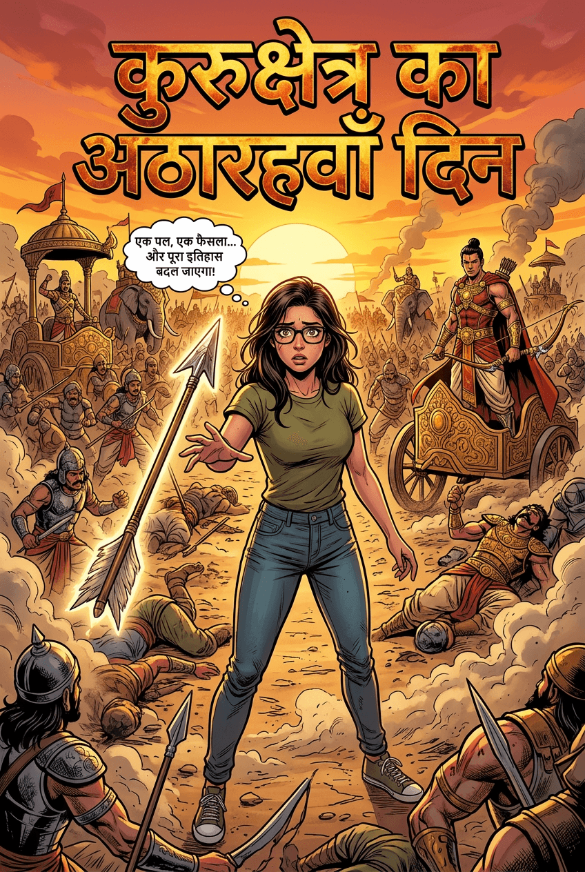 Cover of कुरुक्षेत्र का अठारहवाँ दिन" (K - कुरुक्षेत्र का अठारहवाँ दिन" (K