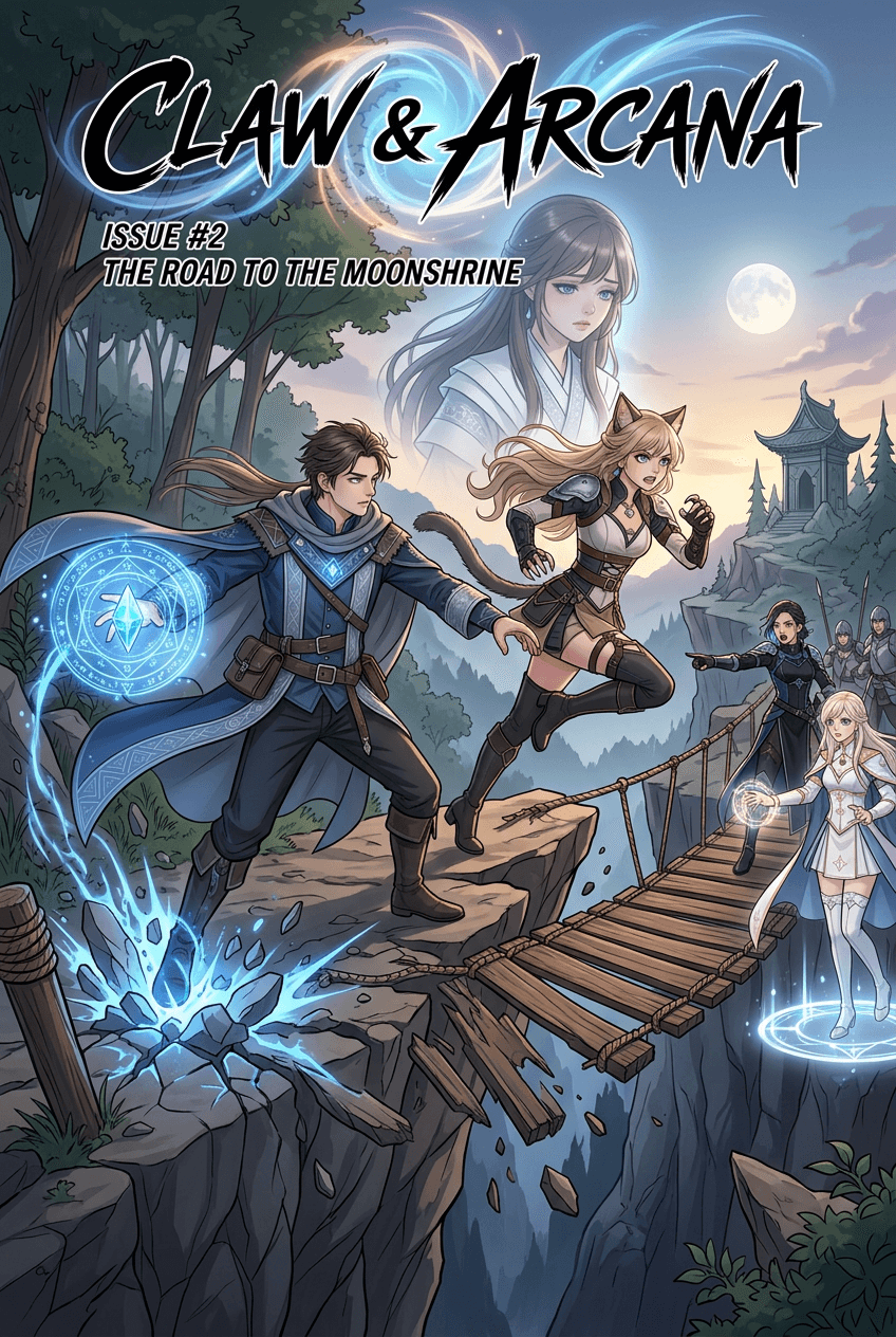 Cover of Claw & Arcana Issue #2 The Road to the Moonshrine - Claw & Arcana